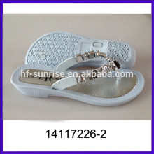 14117226 Fahion PVC damas zapatillas italianas damas zapatos últimas zapatos planos para mujeres 2015 zapatilla de moda